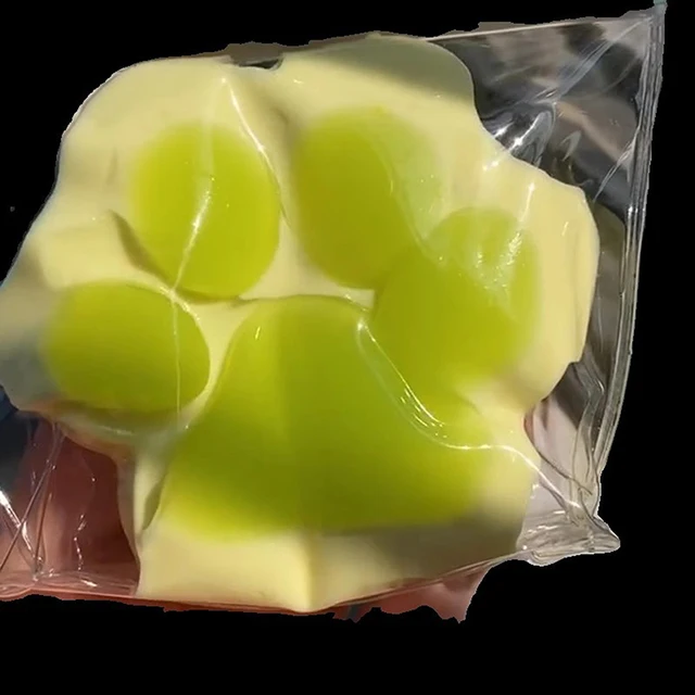 Jouet de décompression à rebond lent en silicone doux et collant pour enfants, Bergame, raisin vert, pattes de chat, cadeaux de jouets, souligné, SAP 2