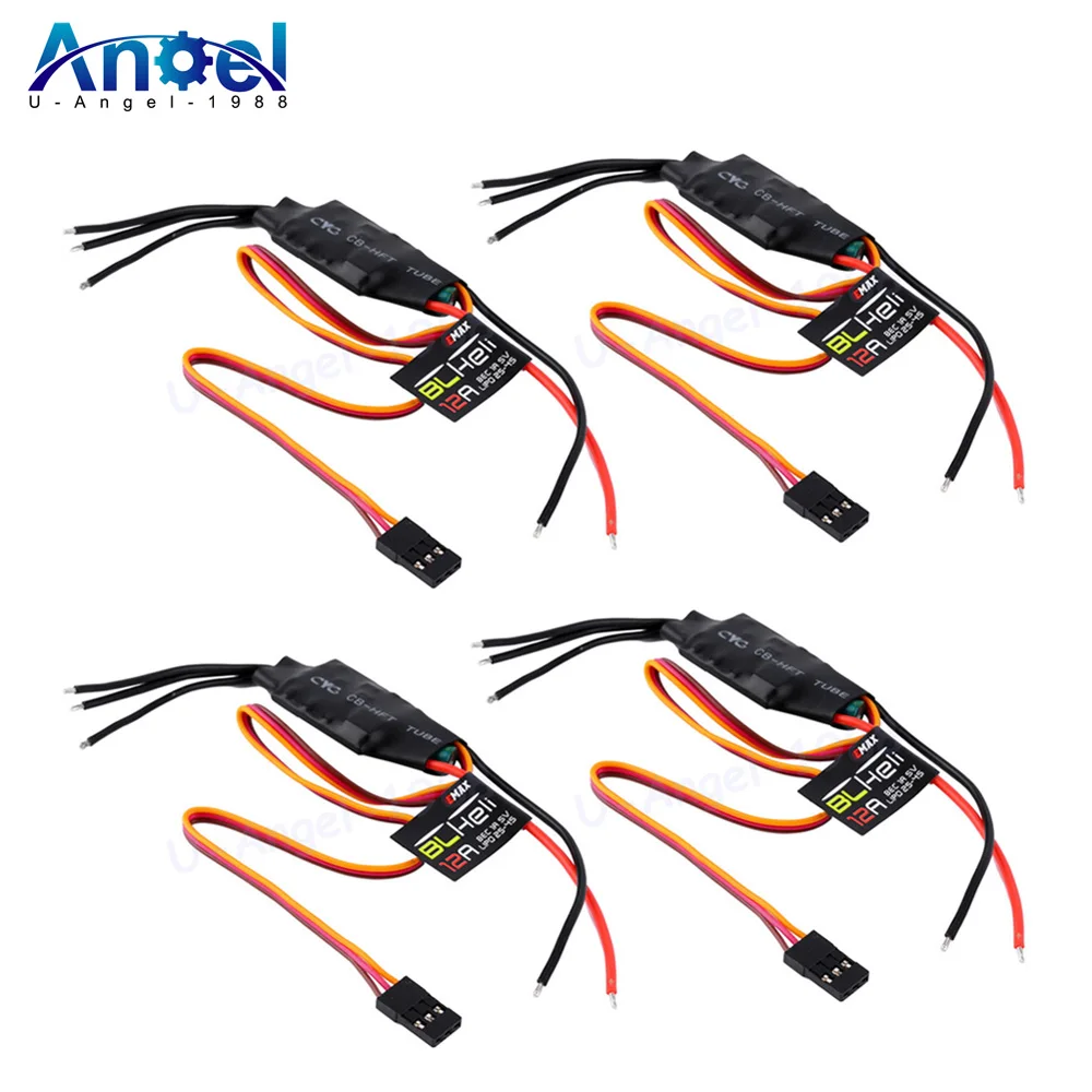 

4PCS Emax BLHeli Series 12A 20A 30A 40A 50A 60A 80A ESC Speed Controller with BEC for RC Drone FPV DIY Multirotors Airplane