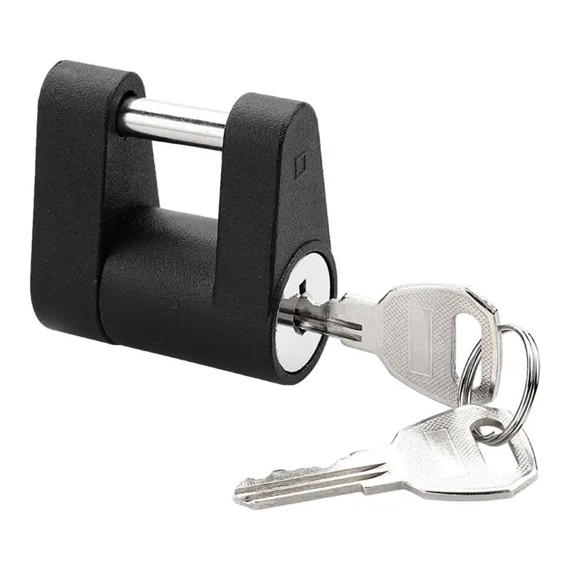 

Trailer Hitch Coupler Lock Boat Tongue Coupler Lock Zinc Alloy Boat Trailer Lock With Keys Trailer Hitch Pin Lock For Car RV
