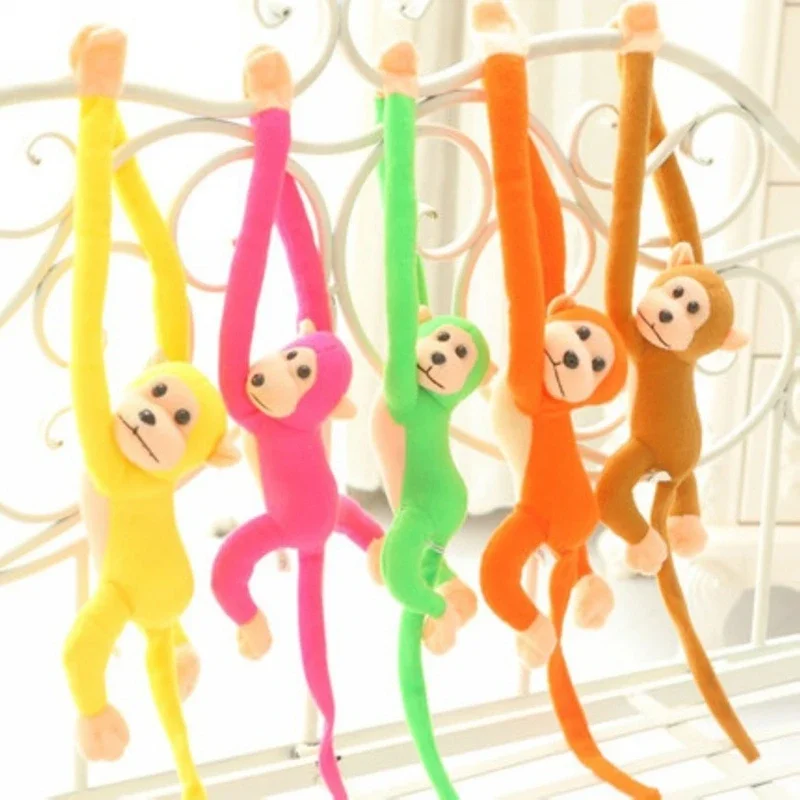 

Мягкая плюшевая обезьяна с петлей для рук, занавеска для кукол, плюшевая кукла обезьяны, длинная рука, хвост, мягкая кукла