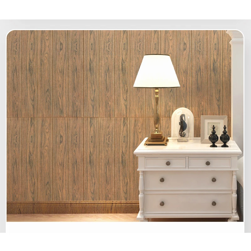 Foam wallpaper self-adhesive wallpaper 3d three-dimensional wall sticker imitation wood grain dado dado waist line sticker uphol
Foam wallpaper self-adhesive wallpaper 3d three-dimensional wall sticker imitation wood grain dado dado waist line sticker uphol