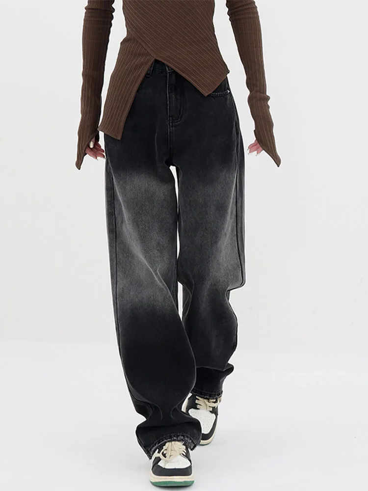 Black Women's Jeans High Waist Streetwear Baggy Straight Vintage Denim Trouser Casual Fashion Wide Leg Chic Design Jean Pants
Black Women's Jeans High Waist Streetwear Baggy Straight Vintage Denim Trouser Casual Fashion Wide Leg Chic Design Jean Pants