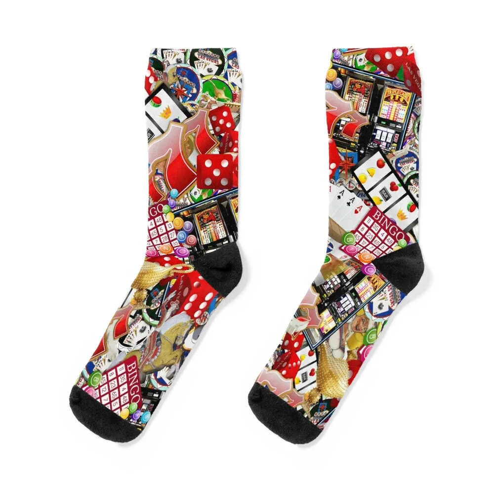 

Gamblers Delight - Las Vegas Icons Socks funny sock gym kawaii Socks Girl Men's