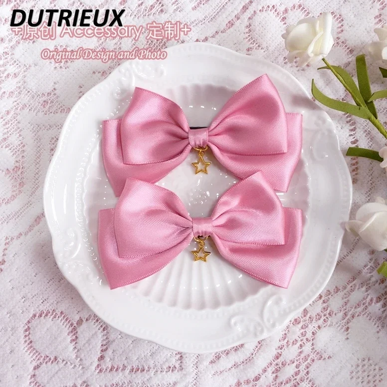 Handmade Hair Accessories Bell Bow All-Match Retro A Pair of Hairclips Fashion Lolita Hair Clips Sweet New Headwear for Women
Handmade Hair Accessories Bell Bow All-Match Retro A Pair of Hairclips Fashion Lolita Hair Clips Sweet New Headwear for Women