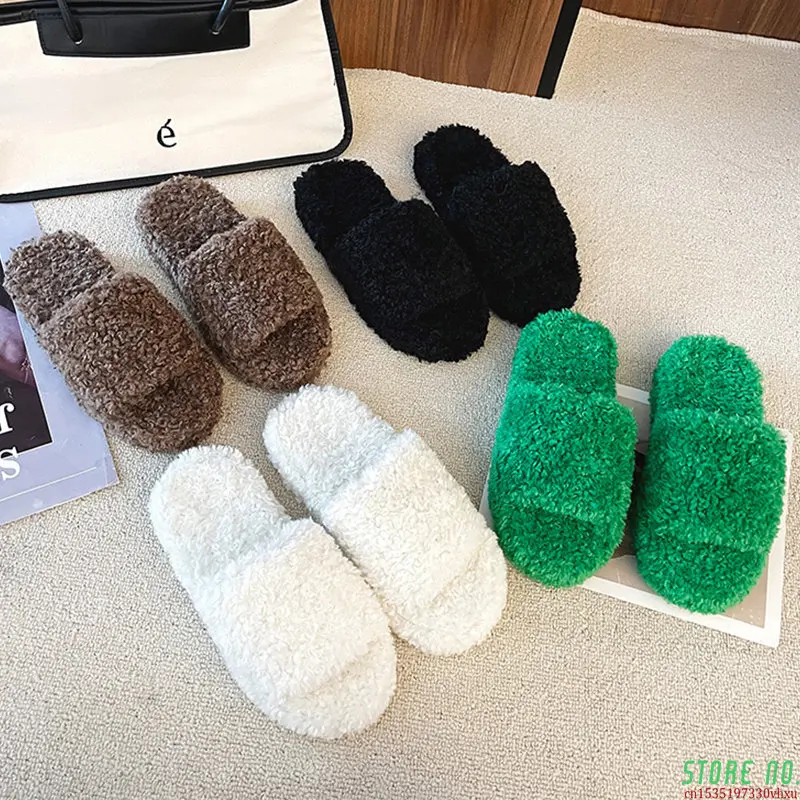 2023 New Women Fur Slippers Sexy Plush Soft Luxurious Indoor Cotton Slippers Winter Solid Warm Ladies Bedroom Home Slippers
2023 New Women Fur Slippers Sexy Plush Soft Luxurious Indoor Cotton Slippers Winter Solid Warm Ladies Bedroom Home Slippers