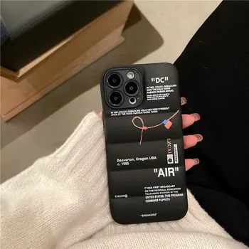 낙하 방지 충격 방지 에어 쿠션 SNEAKERS 라벨 케이스, 아이폰 15 Pro X XS 12 13 11 Pro Max 14 일본 미국 패션 커버