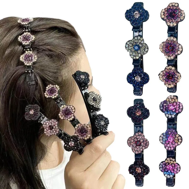 Korean Style Hair Clips Crystal Flowers Hair Clips Braid Hairpins for Women Girl Clip Bangs Side Barrettes Hair Accessories
Korean Style Hair Clips Crystal Flowers Hair Clips Braid Hairpins for Women Girl Clip Bangs Side Barrettes Hair Accessories
