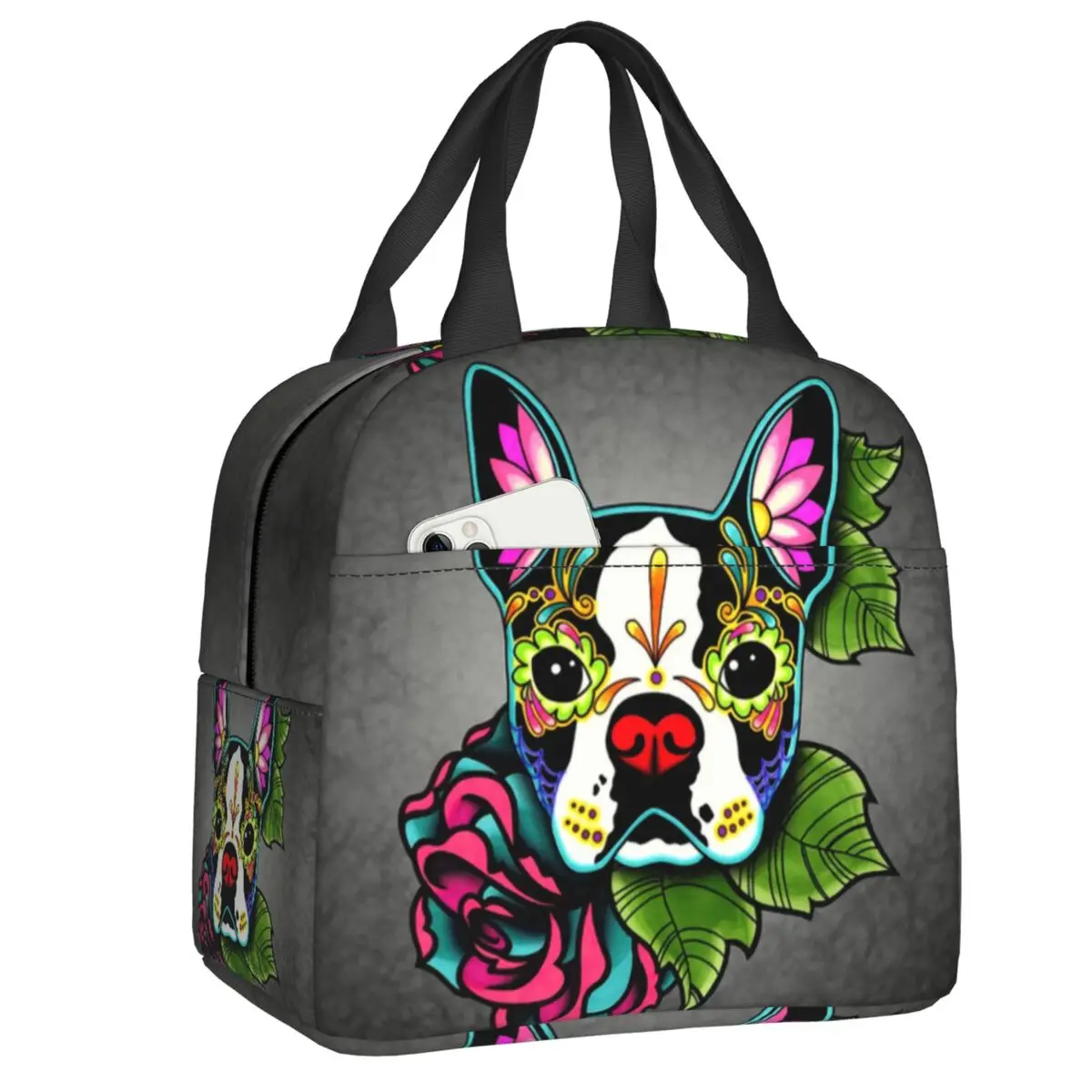 Теплоизолированная сумка для обеда Day Of The Dead Boston Terrier, Женский Портативный Ланч-бокс для работы, школы, путешествий, пикника
Теплоизолированная сумка для обеда Day Of The Dead Boston Terrier, Женский Портативный Ланч-бокс для работы, школы, путешествий, пикника