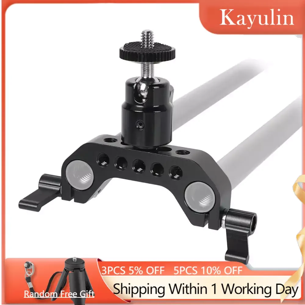 KAYULIN 15mm Double Rod Clamp Railblock with Cold Hot Shoe Mount Mini Ball Head Flash Bracket Holder for DSLR Camera Accessory
KAYULIN 15mm Double Rod Clamp Railblock with Cold Hot Shoe Mount Mini Ball Head Flash Bracket Holder for DSLR Camera Accessory
