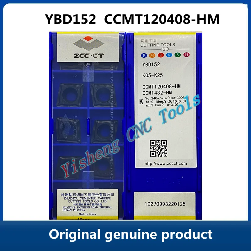 

ZCC CT Original YBG202 CCMT120408-HM YBD102 YBD152 YBC152 YBC252 Carbide Inserts CNC Turning Tool