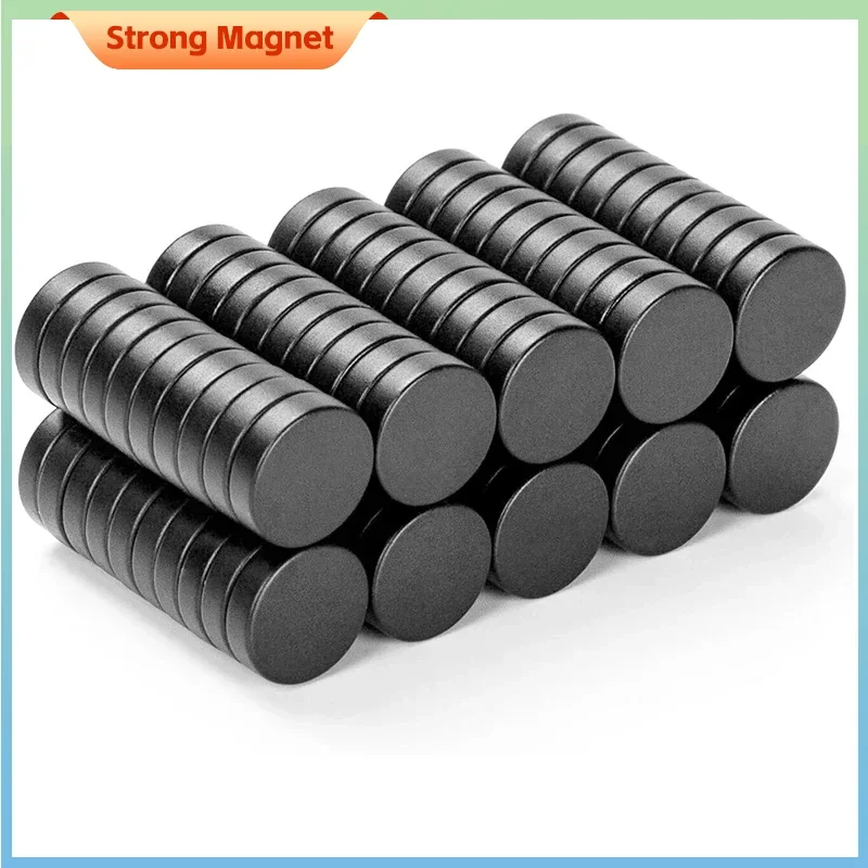 

100/200Pcs Black Strong Magnet Dia.8-16mm Round Fridge Ferrite Magnets Permanent Speaker Magnet Hardware Магнит Неодимовый