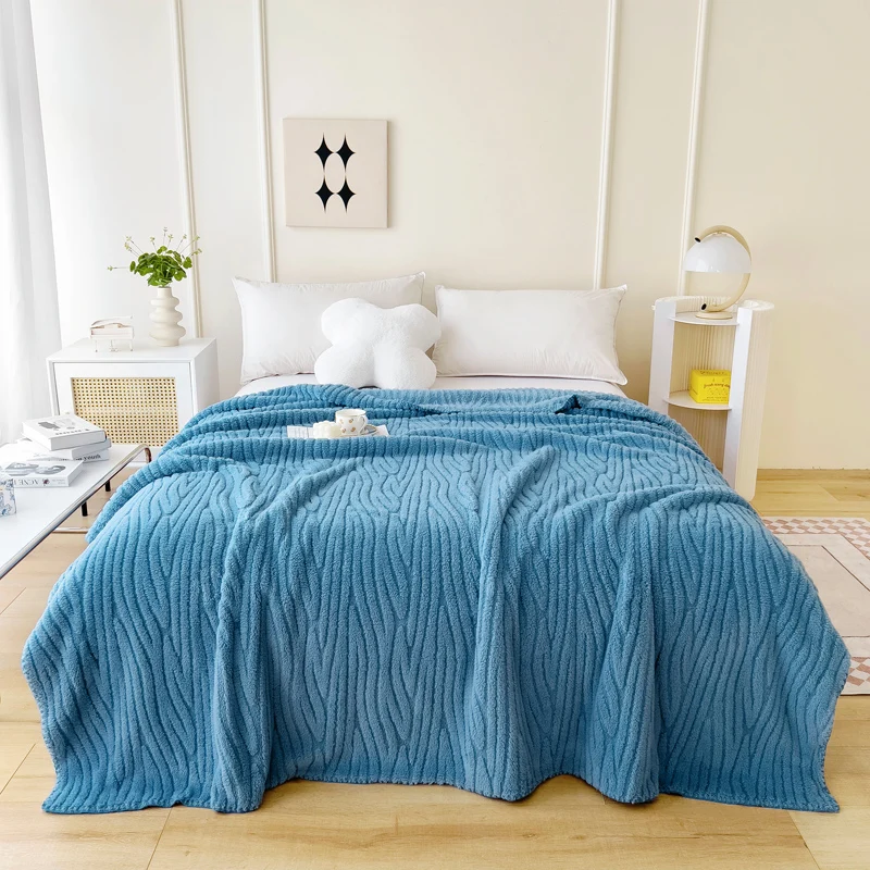 

Пушистое одеяло, толстые плюшевые Пледы для кровати, однотонное теплое покрывало, односпальное Фланелевое Флисовое одеяло Thow для дивана