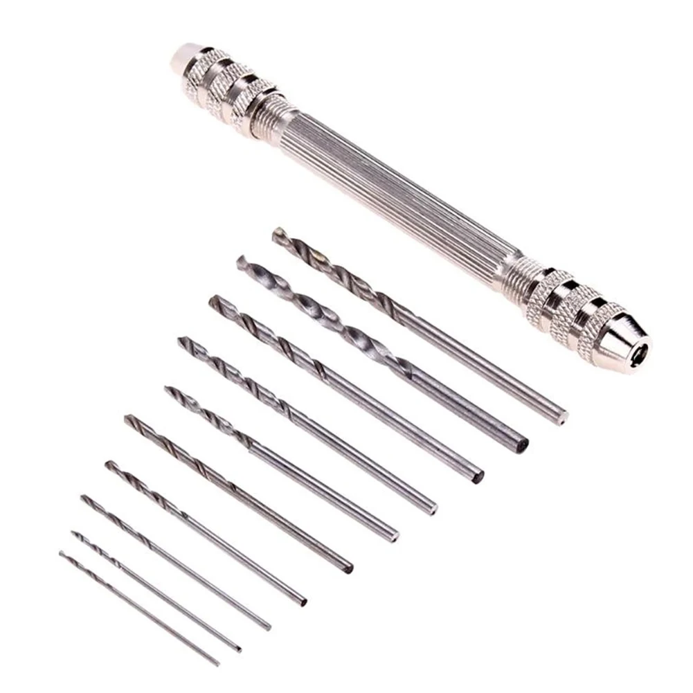 Double Mini-Hand Drill With 10Pcs 0.8mm-3.0mm HSS High Speed Steel Straight Shank TwistDrill Bit Power Tools Mini Hand Drill
Double Mini-Hand Drill With 10Pcs 0.8mm-3.0mm HSS High Speed Steel Straight Shank TwistDrill Bit Power Tools Mini Hand Drill