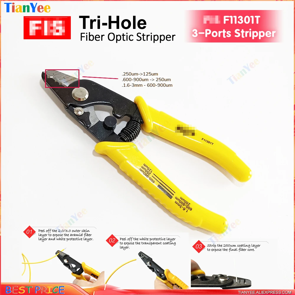 F11301T Miller clamp Fiber stripping pliers F11301T F1S Tri-Hole Fiber Optic Stripper Miller Wire FS cutter fast shipping
F11301T Miller clamp Fiber stripping pliers F11301T F1S Tri-Hole Fiber Optic Stripper Miller Wire FS cutter fast shipping