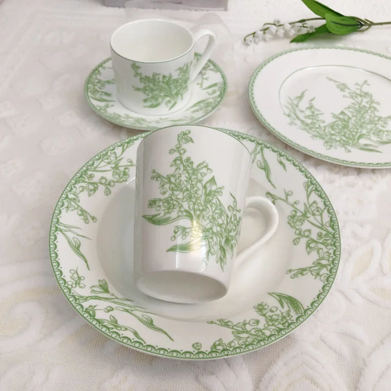 European ins retro spring lily of the valley ceramic coffee cup and saucer set afternoon tea milk tea flower tea cup and saucer
European ins retro spring lily of the valley ceramic coffee cup and saucer set afternoon tea milk tea flower tea cup and saucer