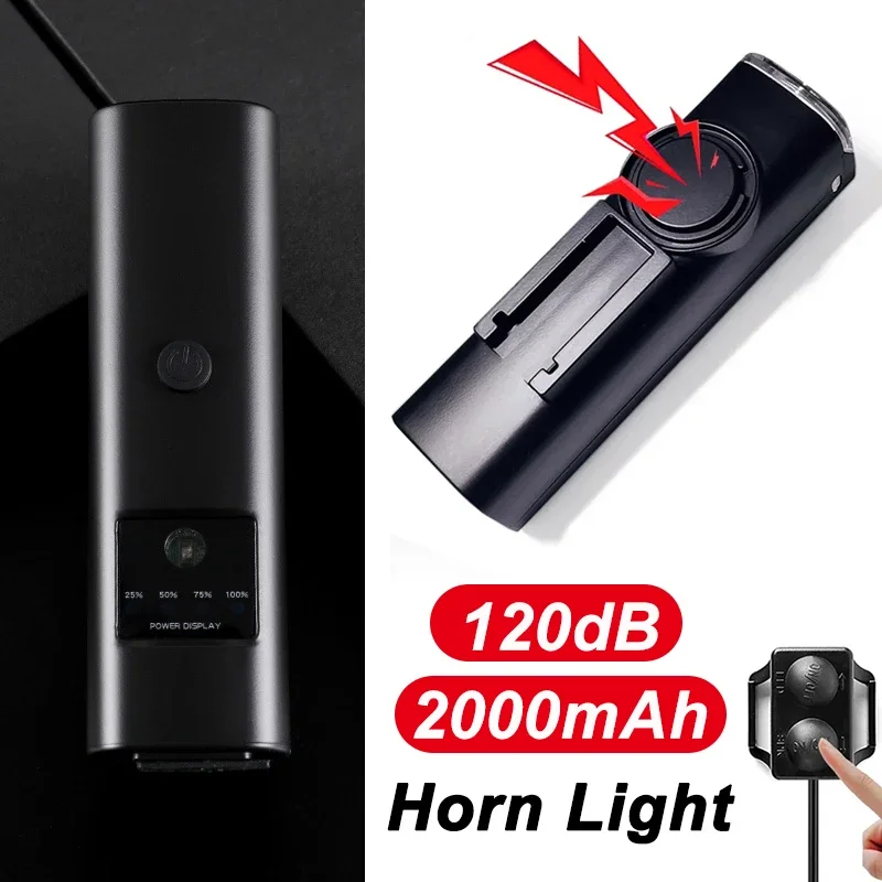 2 in 1 Bicycle Headlight with Bell Intelligent Brightness Adjustment Lights for Bike 120dB Horn Light Cycling Front Lamp
2 in 1 Bicycle Headlight with Bell Intelligent Brightness Adjustment Lights for Bike 120dB Horn Light Cycling Front Lamp