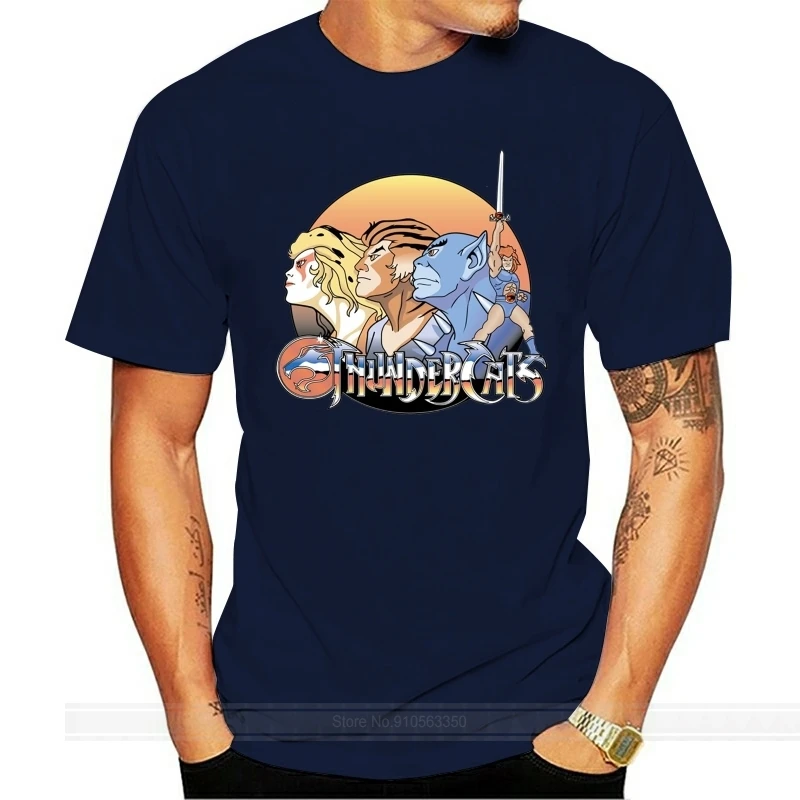 

Thundercats Mens Funny Animated Tv Show T-Shirt Thunder Cats Top Slogans Customized Tee Shirt