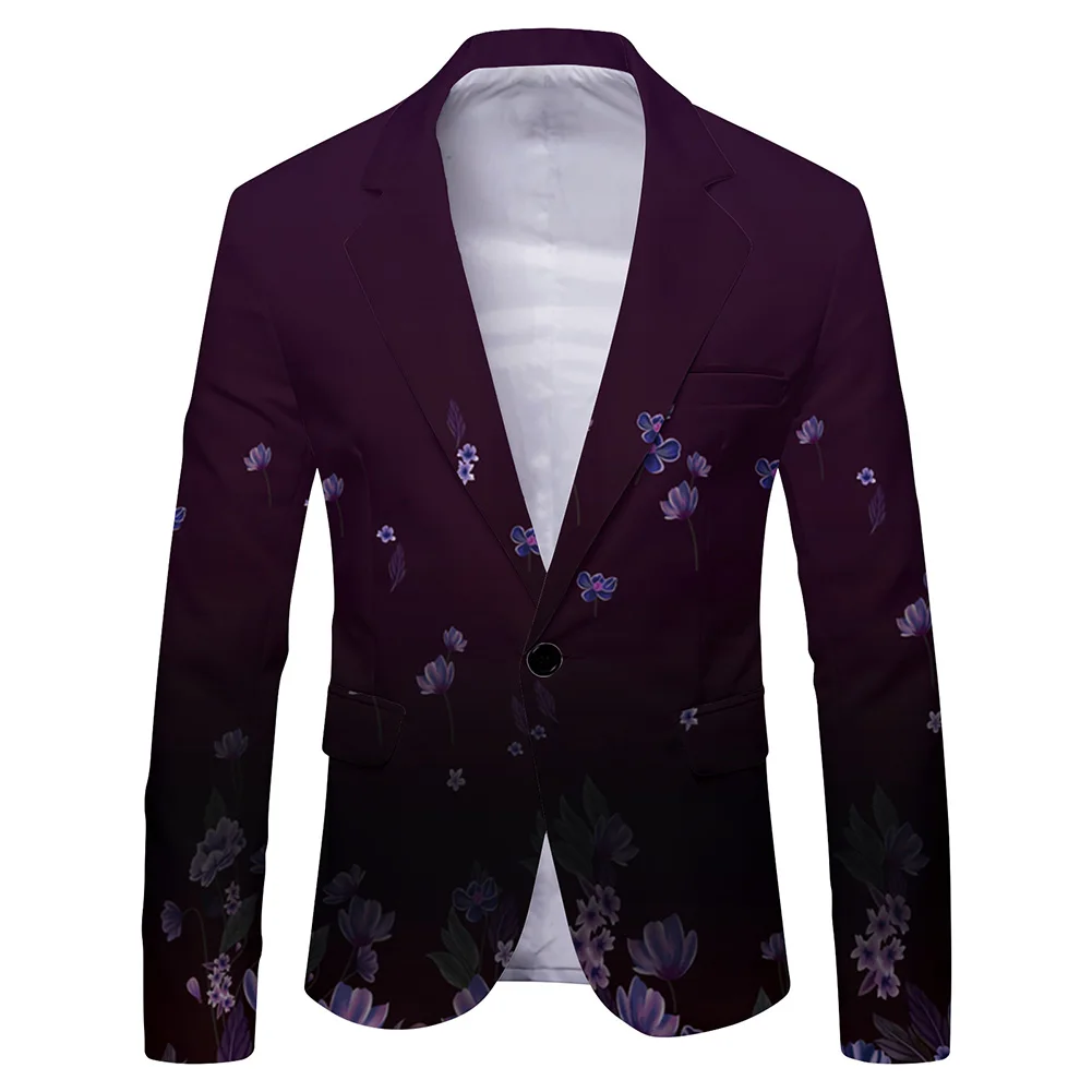 Men's Slim Fit Wedding Business Blazer Button Coat Printed Jacket Formal Suit V Neck Long Sleeve Purple White Black Color
Men's Slim Fit Wedding Business Blazer Button Coat Printed Jacket Formal Suit V Neck Long Sleeve Purple White Black Color