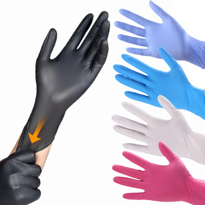 

20/50/100 pcs Nitrile Gloves Disposable Kitchen Latex Gloves Household Cleaning Beauty Barber Food Grade Cake Baking Gloves