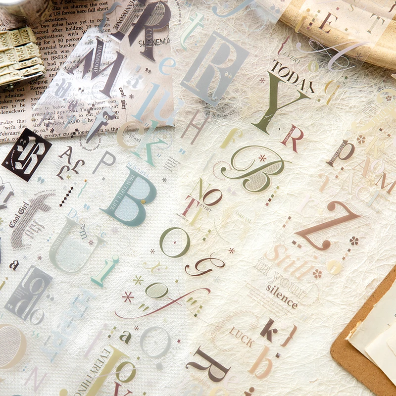 50mm*2m English alphabet PET tape Watercolor Decorative Scrapbooking Diary Album Collage material junk journal supplies
50mm*2m English alphabet PET tape Watercolor Decorative Scrapbooking Diary Album Collage material junk journal supplies