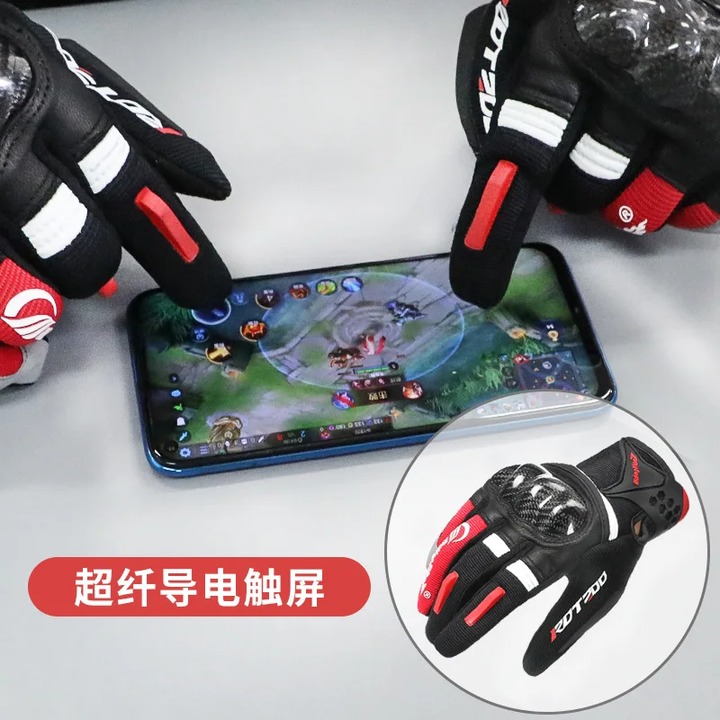 

Motorcycle Gloves Touchscreen Breathable Full Finger Guantes PVC Protective Gear For Racing Motocross ATV Luvas