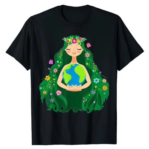 Green Mother Earth Day Gaia Save Our Planet Women Girl Kids T-Shirt Nature Goddess with Flowers In Her Hair Loves Our Planet Tee 
Green Mother Earth Day Gaia Save Our Planet Women Girl Kids T-Shirt Nature Goddess with Flowers In Her Hair Loves Our Planet Tee