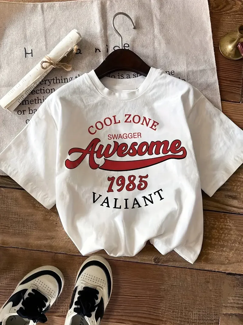 Retro Printed T-Shirt Casual Minimalist Letter Pattern Short Sleeved T-Shirt Harajuku Style Pure Cotton Women's Summer Clothing
Retro Printed T-Shirt Casual Minimalist Letter Pattern Short Sleeved T-Shirt Harajuku Style Pure Cotton Women's Summer Clothing