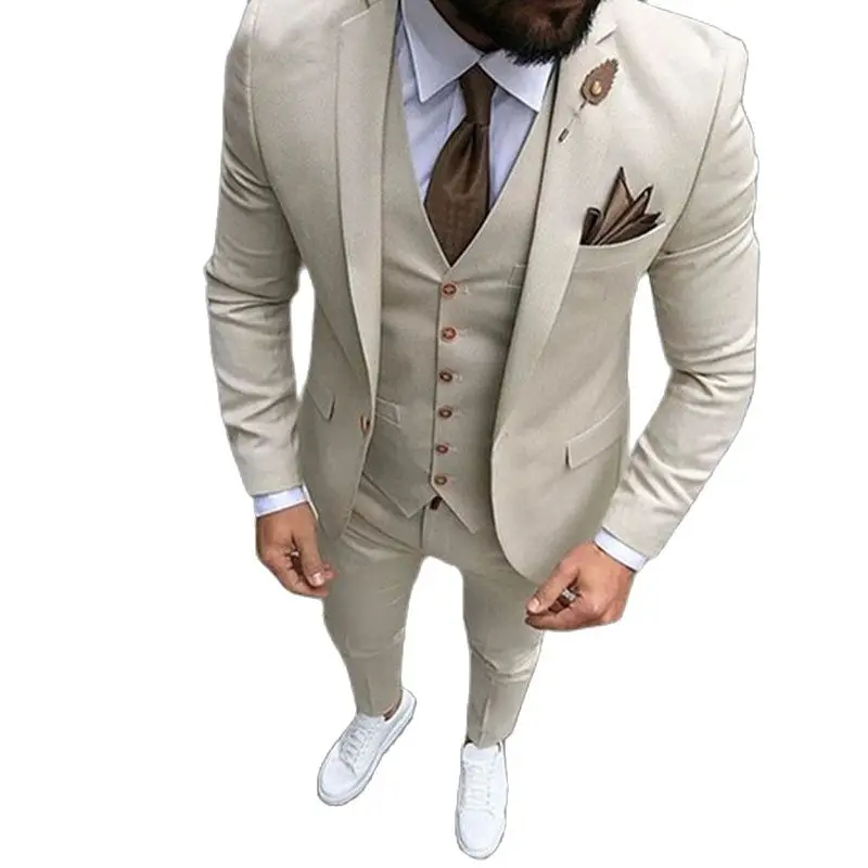 Latest Coat Pant Designs Beige Men Suit Prom Tuxedo Slim Fit 3 Piece Groom Wedding Suits For Men Custom Blazer Terno Masuclino
Latest Coat Pant Designs Beige Men Suit Prom Tuxedo Slim Fit 3 Piece Groom Wedding Suits For Men Custom Blazer Terno Masuclino