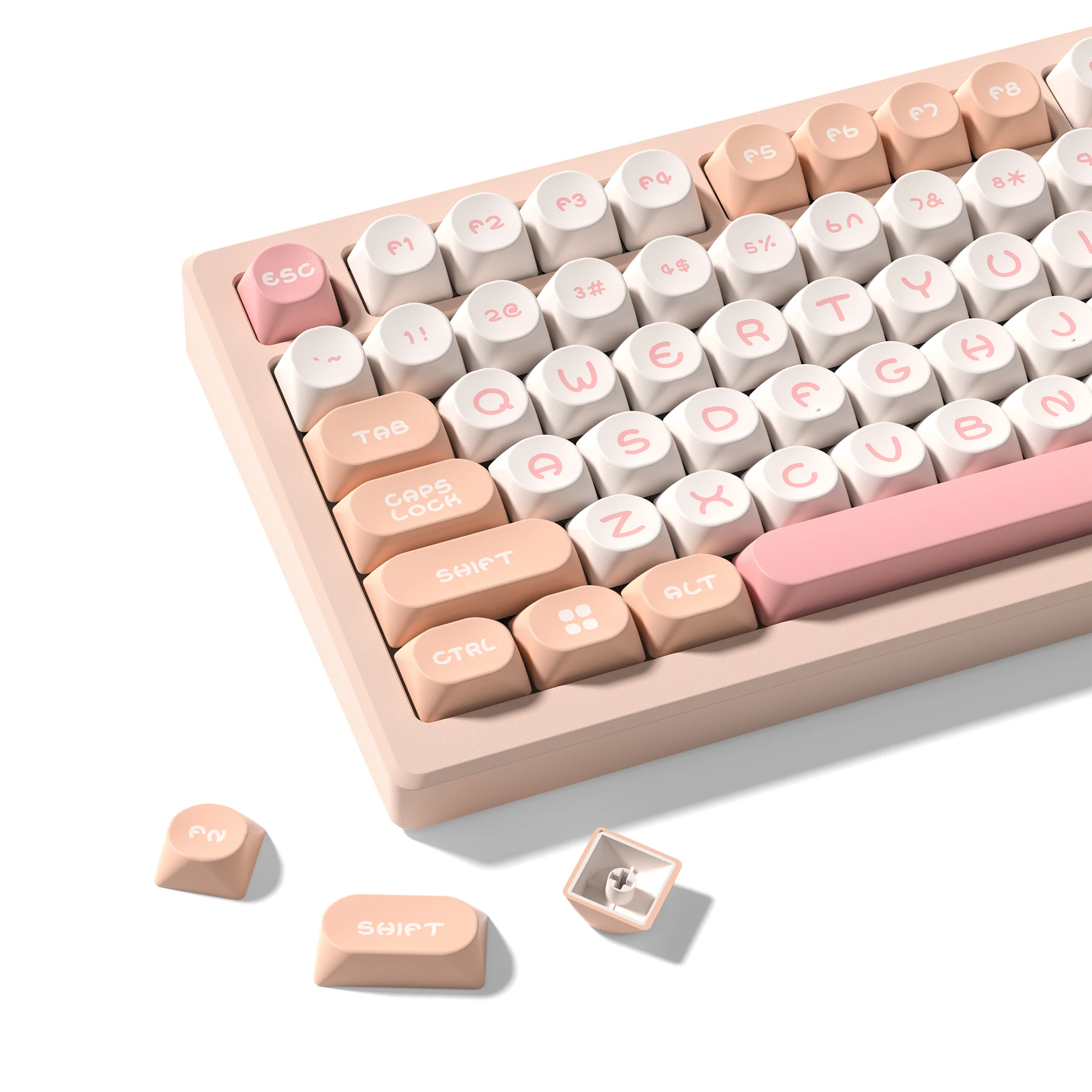 

130 клавиш MOA Profile Pink Mood клавиши PBT колпачки под заказ двойные колпачки для клавиш для 61/87/104 Cherry MX Переключатель игровая механическая клавиатура
