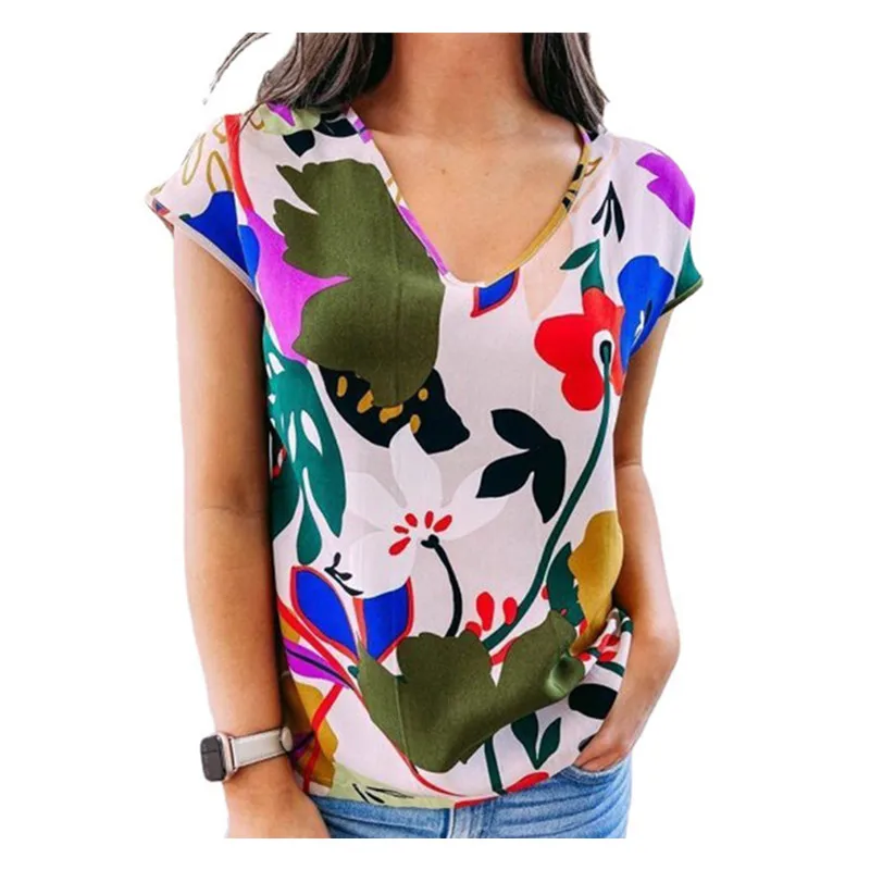 2021 Summer Refreshing Women's Lotus Leaf Petal Pattern Breathable and Comfortable V-neck Short-sleeved T-shirt Top Casual Loose
2021 Summer Refreshing Women's Lotus Leaf Petal Pattern Breathable and Comfortable V-neck Short-sleeved T-shirt Top Casual Loose