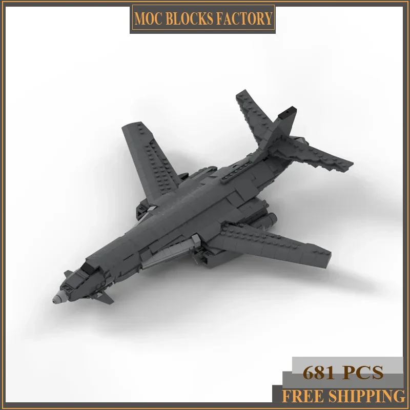 

Military Series Moc Building Blocks B1 Lancer Bomber Model Technology Bricks DIY Assembly Airplane Toys For