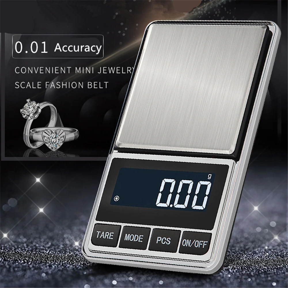 

0.01g Electronic Digital Scale Portable Mini Scale Precision Professional Pocket Scale Milligram 500/200G Calibration Weights