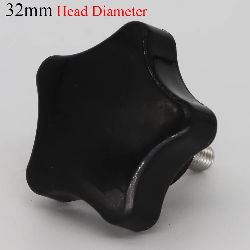 M6 M8 Male Thread OD 35mm 40mm 45mm 50mm Length 32mm Head Diameter Torx Five Star Thumb Screw On Handle Clamping Grip Knob
M6 M8 Male Thread OD 35mm 40mm 45mm 50mm Length 32mm Head Diameter Torx Five Star Thumb Screw On Handle Clamping Grip Knob