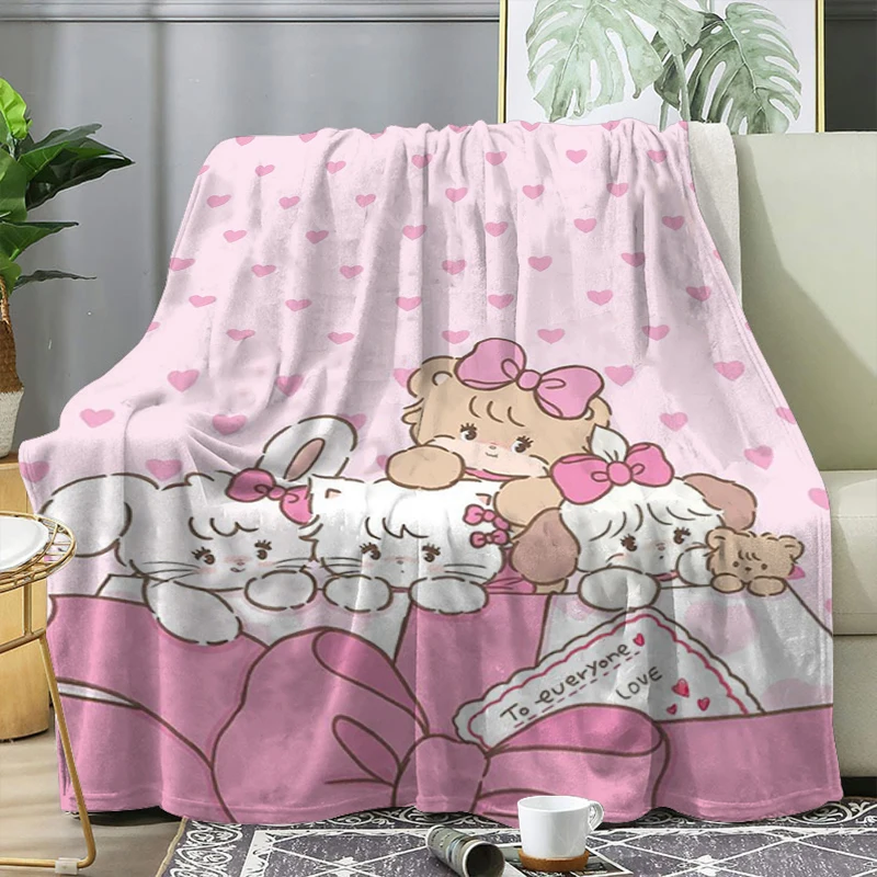 

Двойное одеяло с иллюстрациями Mikko, пледы и пледы на диван, покрывало для кровати, аниме покрывала для лета и ребенка H