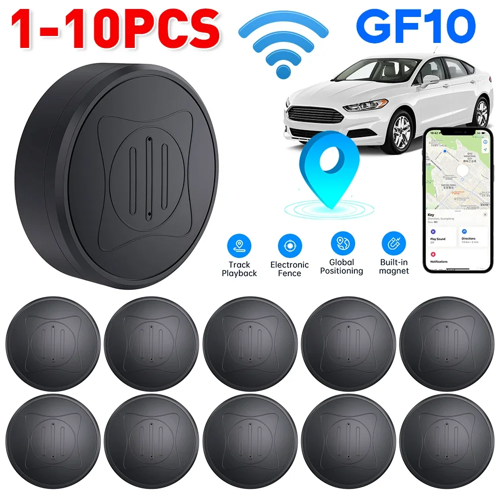 

GPS Car Tracker Anti-Lost Real Time Tracking Device Pet Child Elder Smart Finder Mobile Car Keys Bag Wallet Locator1-10PCS GF10
