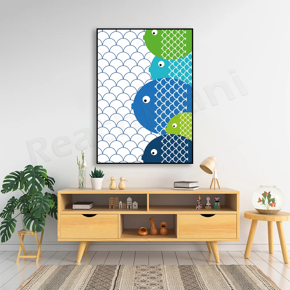 fish print, mid century wall art, modern blue home decor, nursery poster canvas print, unique gift
fish print, mid century wall art, modern blue home decor, nursery poster canvas print, unique gift