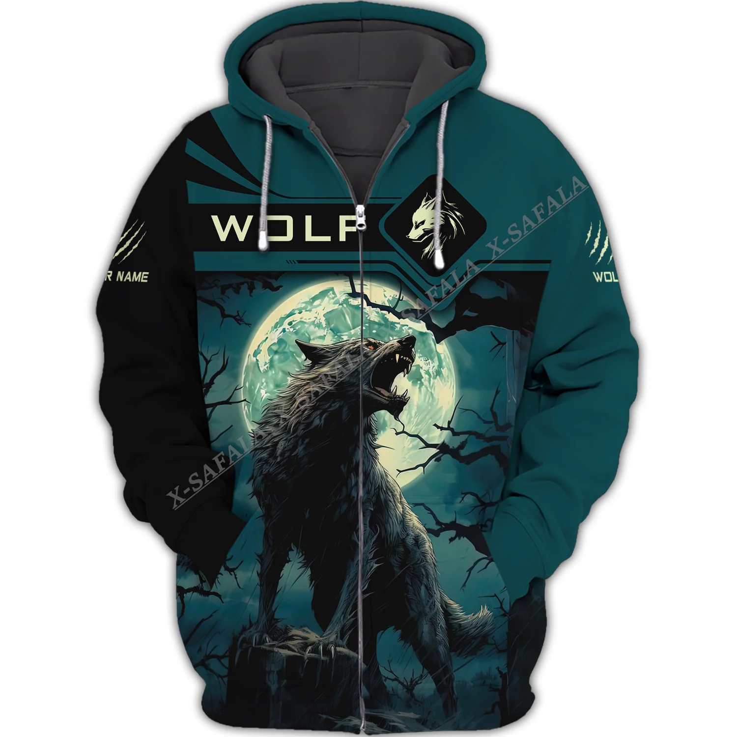 

Lover Wolf Animal Pattern 3D Print Hoodie Hooded Men Pullover Sweatshirt Jacket Jersey Tracksuits Shirt Jumper