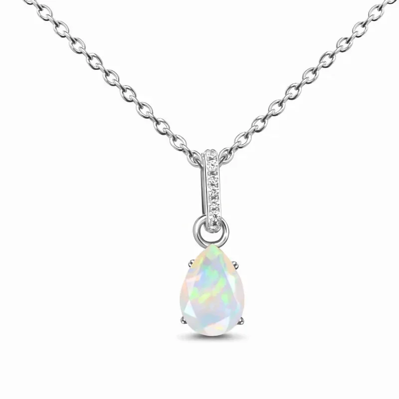 European and American Retro October Birthstone Necklace S925 Silver White Gold Water Droplet Australian Treasure Pendant
European and American Retro October Birthstone Necklace S925 Silver White Gold Water Droplet Australian Treasure Pendant
