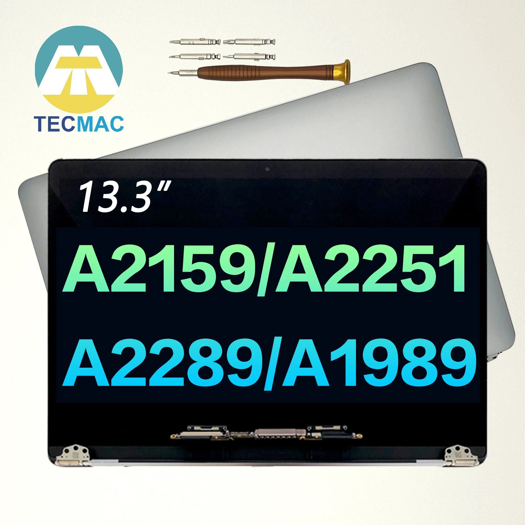 

New A2159 A2251 A2289 A1989 Display LCD Screen Replacement for Macbook Pro 13" EMC 3214 3301 3348 3456 3358 Space Gray Silver