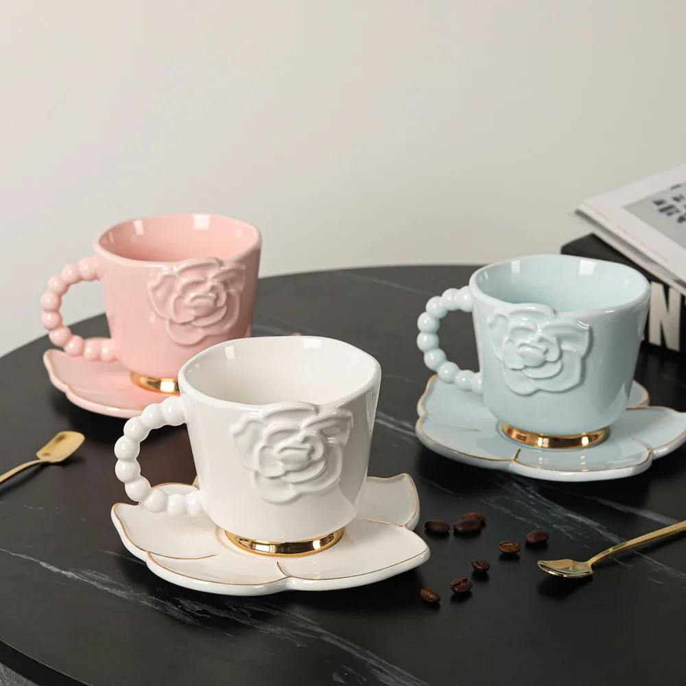 Fashion coffee cup with saucer and spoon coffee set porcelain gift for woman coffee mug set coffee gift coffee tea set for mom 
Fashion coffee cup with saucer and spoon coffee set porcelain gift for woman coffee mug set coffee gift coffee tea set for mom