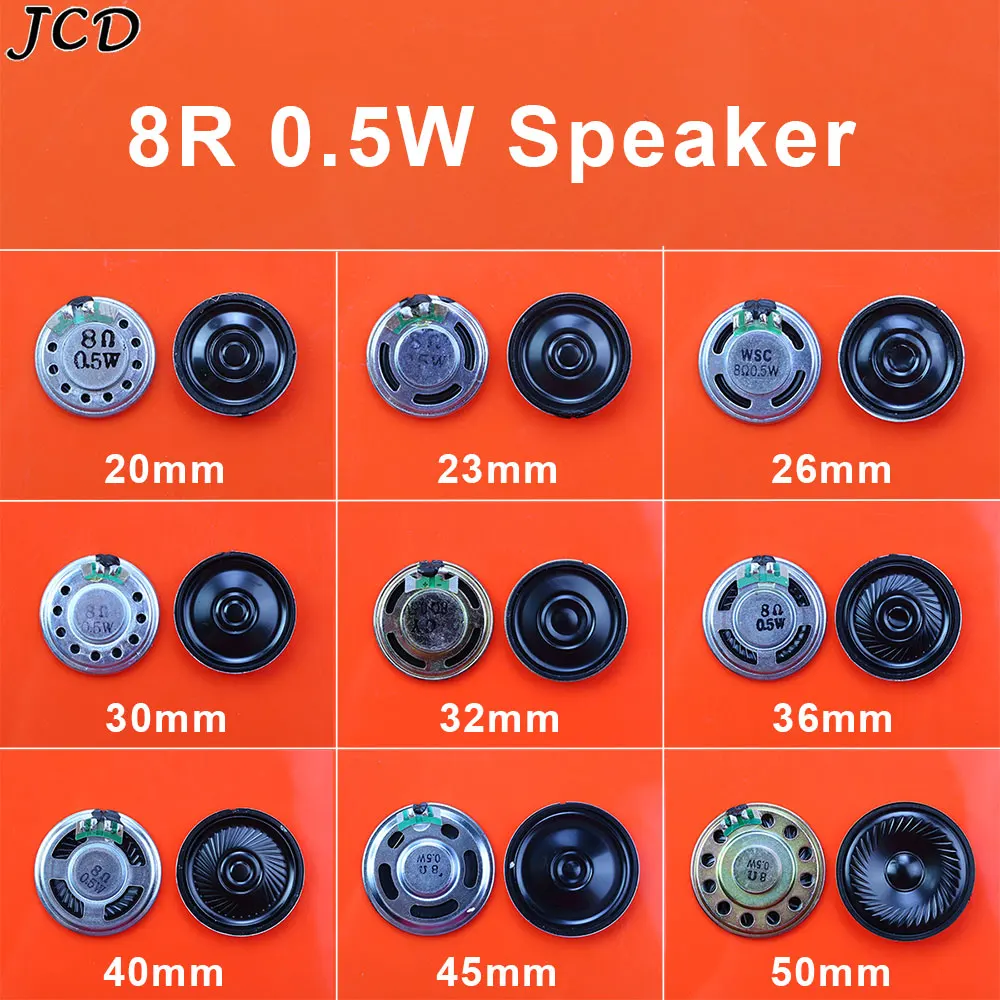 JCD 2pieces 8R 8ohm 0.5W Ultra-thin Speaker Horn Diameter 10 15 20 23mm 26mm 30mm 32mm 36mm 40mm 45mm 50mm Loudspeaker
JCD 2pieces 8R 8ohm 0.5W Ultra-thin Speaker Horn Diameter 10 15 20 23mm 26mm 30mm 32mm 36mm 40mm 45mm 50mm Loudspeaker