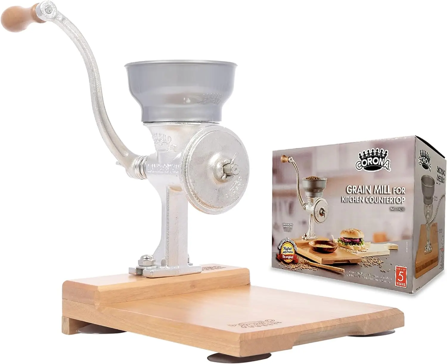 Iron Corn and Grain Mill with Wooden Table, Corn Grinder, Grain Mill, Manual Grinder with Table For Corn, Rice, Lentils, Chickpe
Iron Corn and Grain Mill with Wooden Table, Corn Grinder, Grain Mill, Manual Grinder with Table For Corn, Rice, Lentils, Chickpe