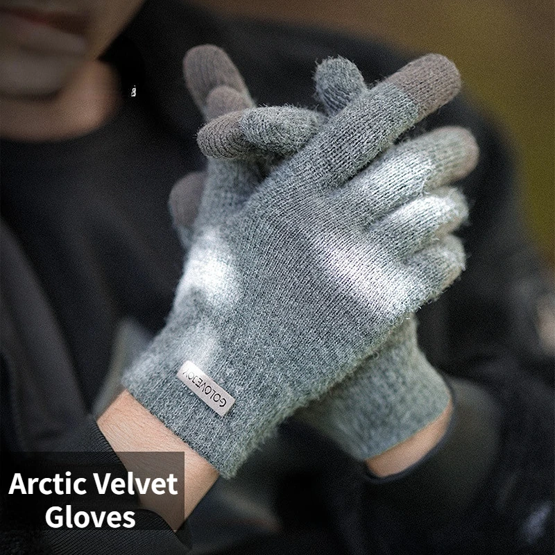 Winter New Fleece Knitted Gloves Men's Fleece Warm Anti-slip Wool Gloves Anti-pilling Mittens Cashmere Thermal Gloves Man Sport
Winter New Fleece Knitted Gloves Men's Fleece Warm Anti-slip Wool Gloves Anti-pilling Mittens Cashmere Thermal Gloves Man Sport