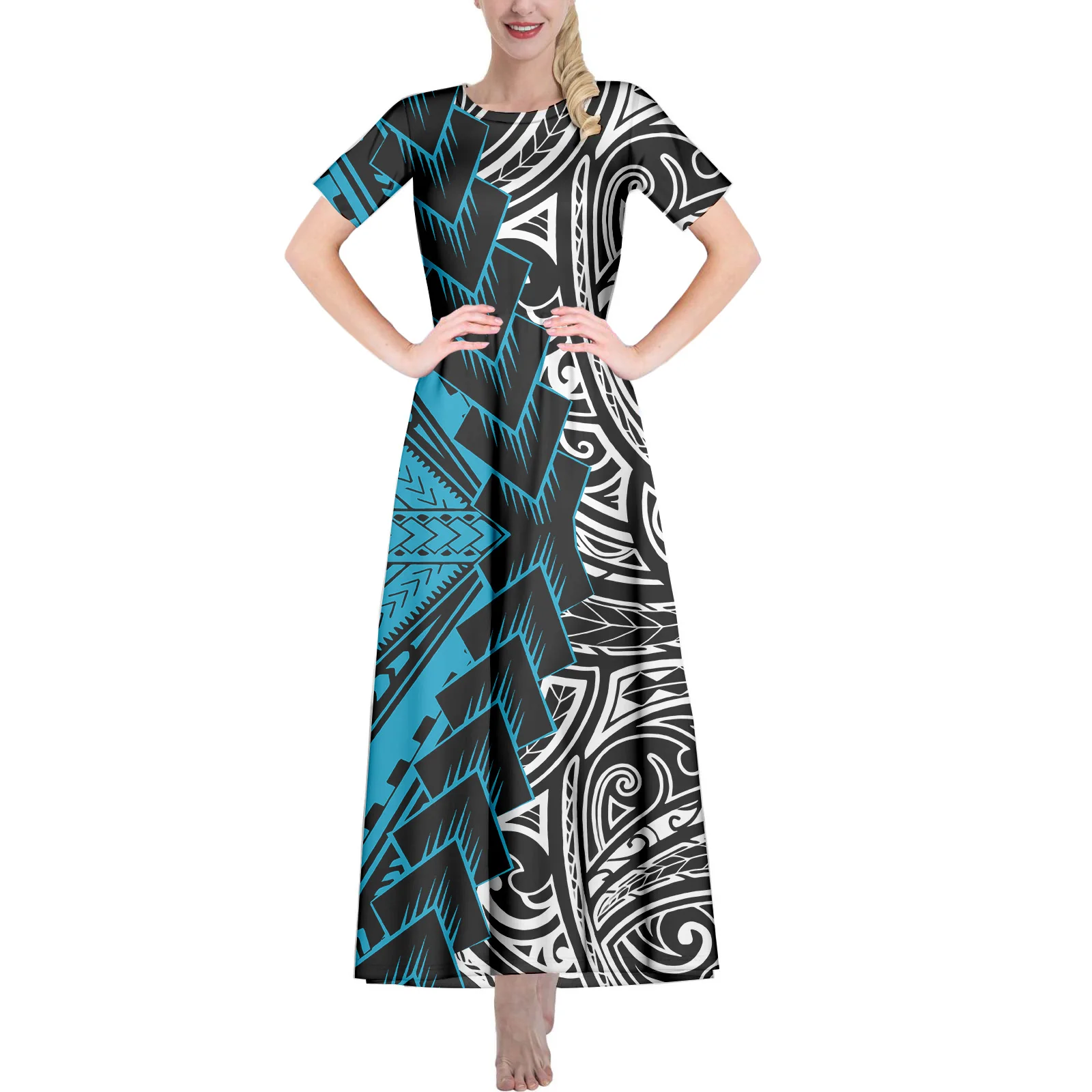 Polynesian Puletasi Fashion Women Summer New Long Skirt Prettytittlething Dress Charming Floor-Length Dress OEM Wholesale
Polynesian Puletasi Fashion Women Summer New Long Skirt Prettytittlething Dress Charming Floor-Length Dress OEM Wholesale