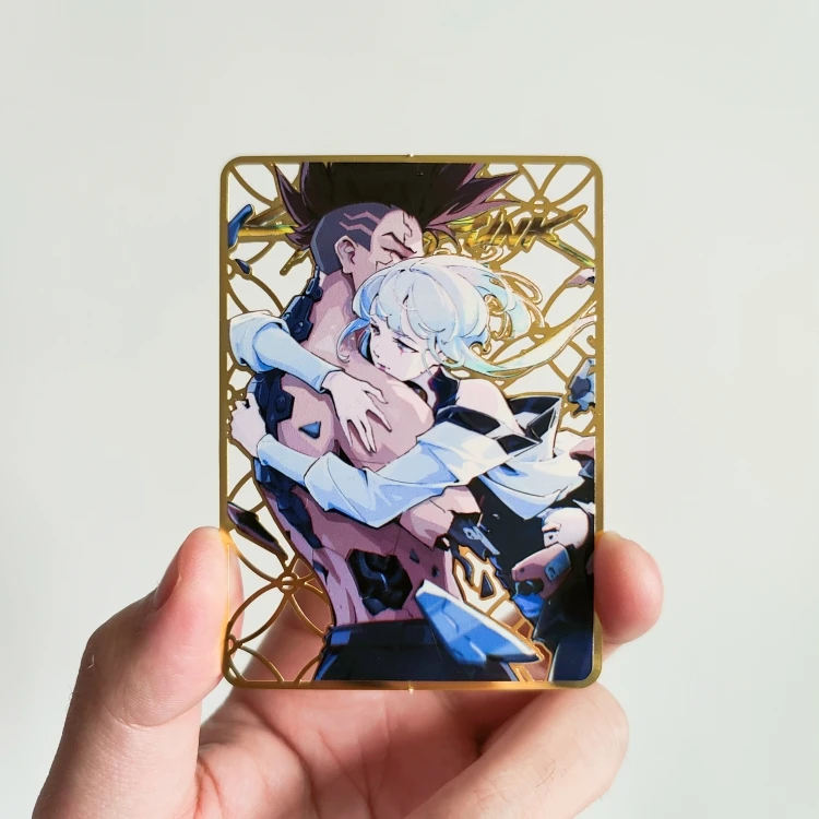 

Diy Self Made Cyberpunk 2077 David Martinez Lucy Gold Card Collection Card Game Anime Peripherals Toys Gifts