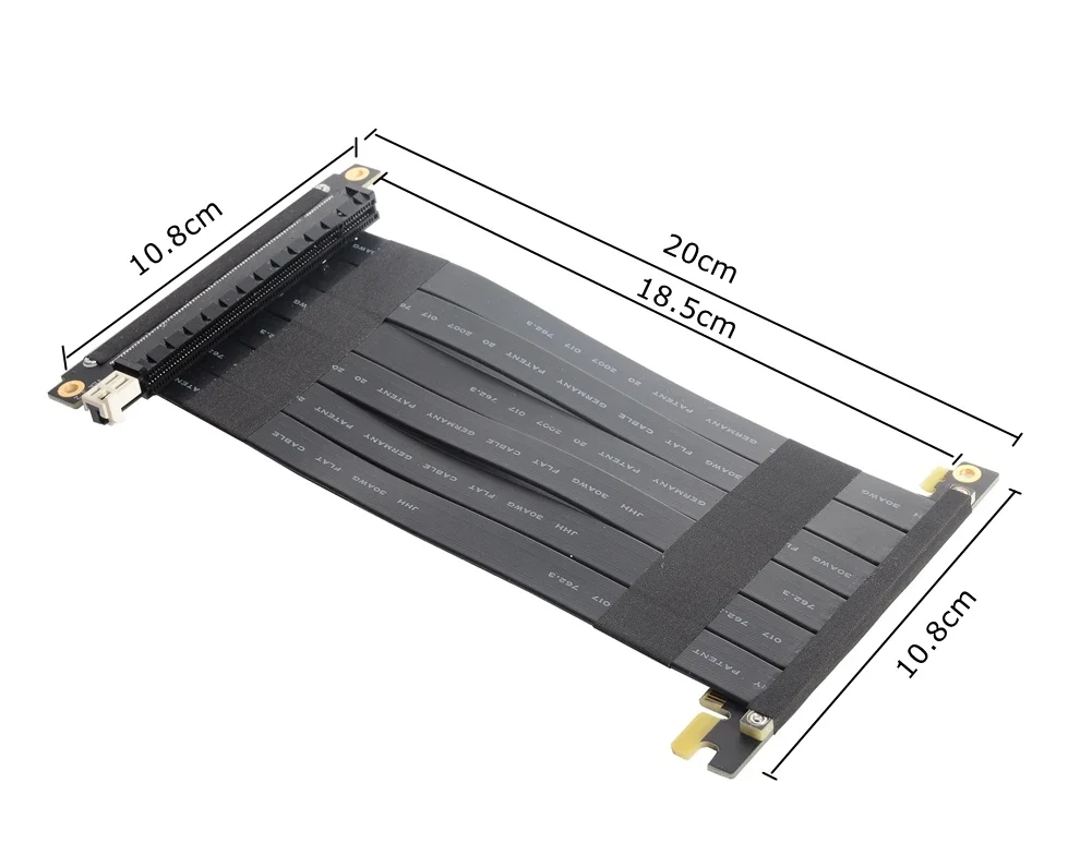 Double Reverse Direction Graphics Card Black White Extension Cable PCIe3.0 x16 Flexible GPU Flat Riser Cable With ITX A4 Chassis
Double Reverse Direction Graphics Card Black White Extension Cable PCIe3.0 x16 Flexible GPU Flat Riser Cable With ITX A4 Chassis