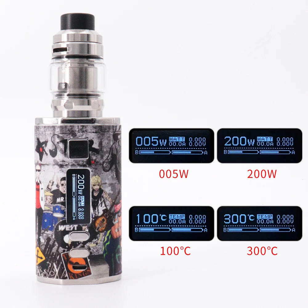 

Electronic Cigarette Vape Box Mod 200W 4400mah battery Zeus Sub Ohm rta 5ml Capacity Atomizer vapes mod kit e-cigarettes vaper