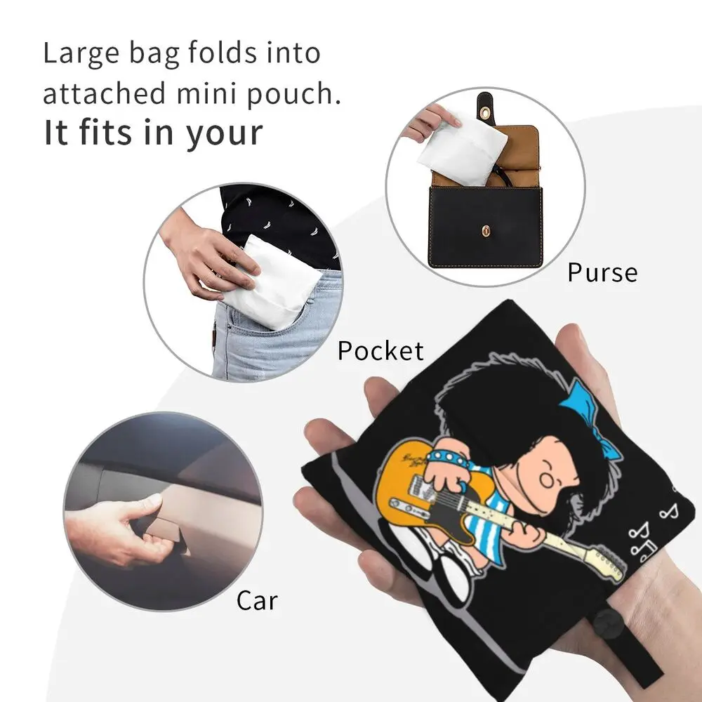 Custom Vintage Mafalda Manga Grocery Shopping Bag 45 S994ef9beafe14caaa999f5839a018e0bR