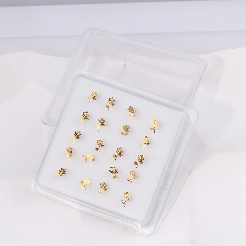 Boxed 20PCS Nose Bone Stud Gold Small Nose Ring Stud Nostril Nose Stud Nose Piercing Jewelry Tiny Bone Studs for Women Men
Boxed 20PCS Nose Bone Stud Gold Small Nose Ring Stud Nostril Nose Stud Nose Piercing Jewelry Tiny Bone Studs for Women Men