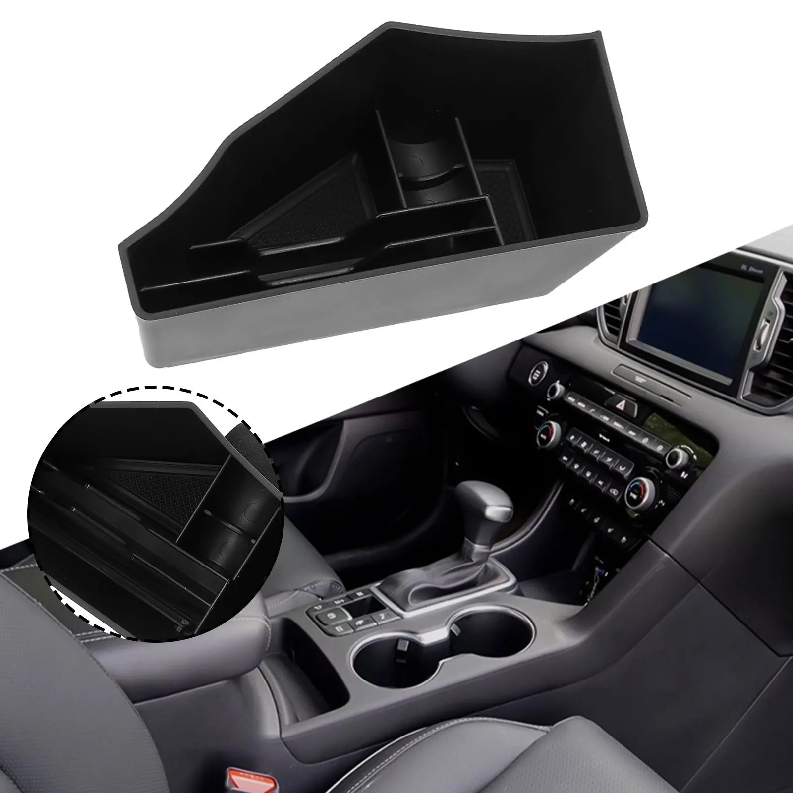 For Kia Sportage NQ5 2021 - 2023 Car Inner Storage Box Organizer Tray Black ABS Central Console Storage Box Tray
For Kia Sportage NQ5 2021 - 2023 Car Inner Storage Box Organizer Tray Black ABS Central Console Storage Box Tray